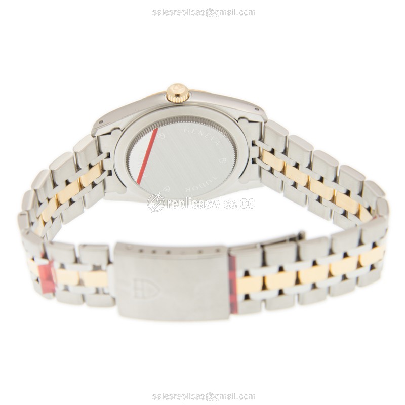 Tudor Prince Date-Day Replica - Automatic - Two-Tone - Black - View 4