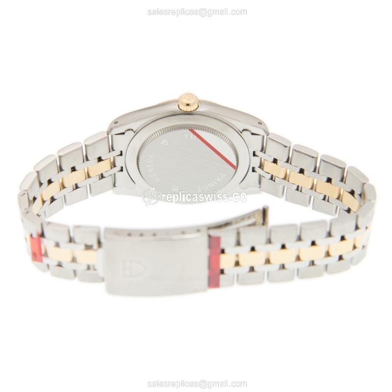 Tudor 74033-62473-BK Replica - Automatic - 18kt Gold - Black Dial - Gold Steel Strap - View 4