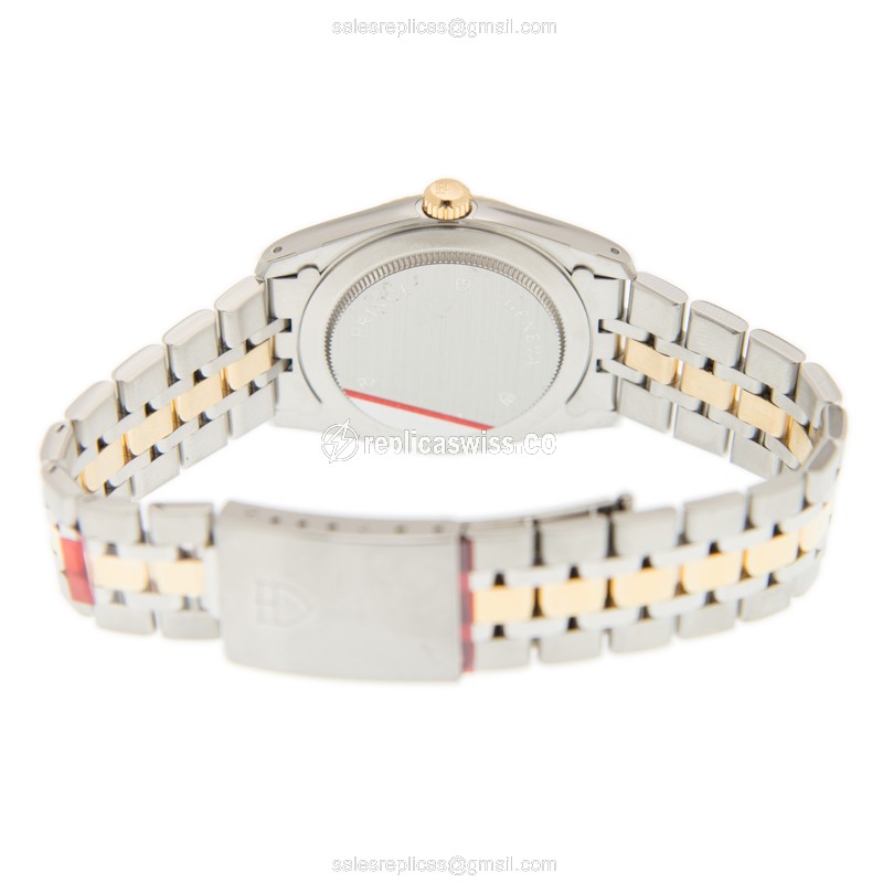 Tudor Date-Day Replica - Automatic - Gold & Steel - White Dial - View 4