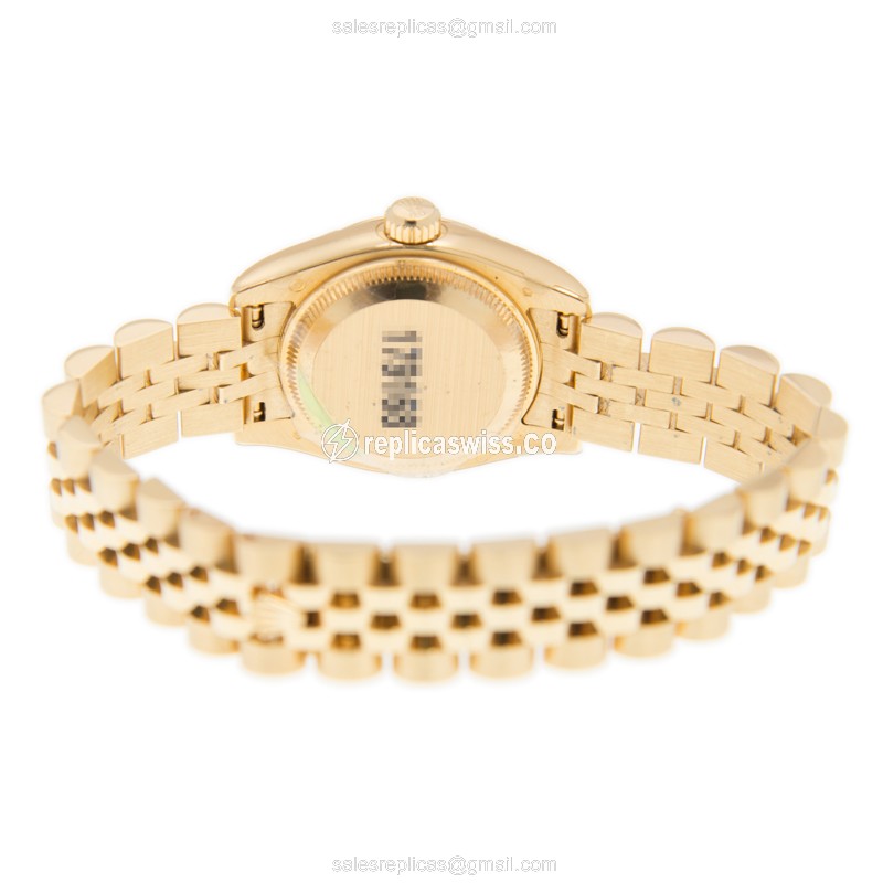Rolex Datejust Replica - Automatic - 18kt Gold Case, Gold Dial, Silver Clasp - View 4
