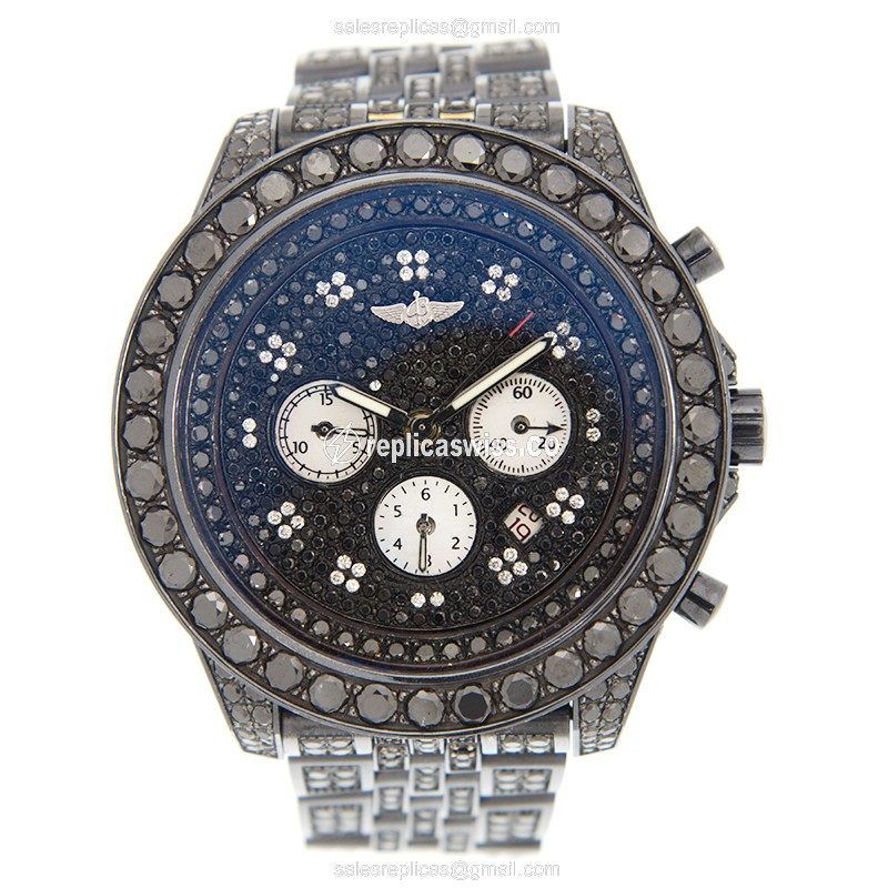 Breitling Blackdia Watch - Auto - Diamond - Black - Steel - View 2