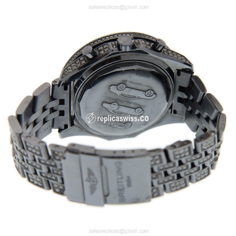 Breitling Blackdia Watch - Auto - Diamond - Black - Steel - View 4