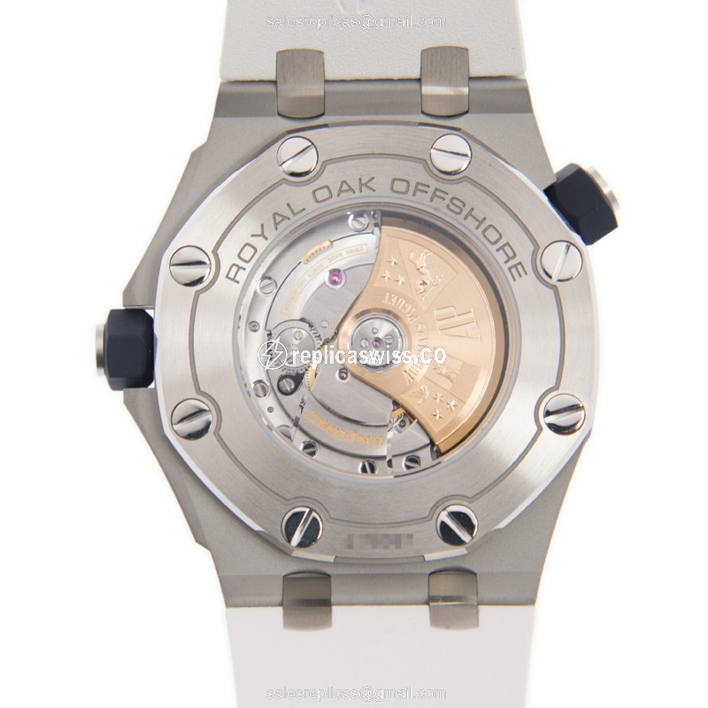 AP Royal Oak Offshore Replica - Automatic - Stainless Steel - White Dial - Rubber Strap - View 3