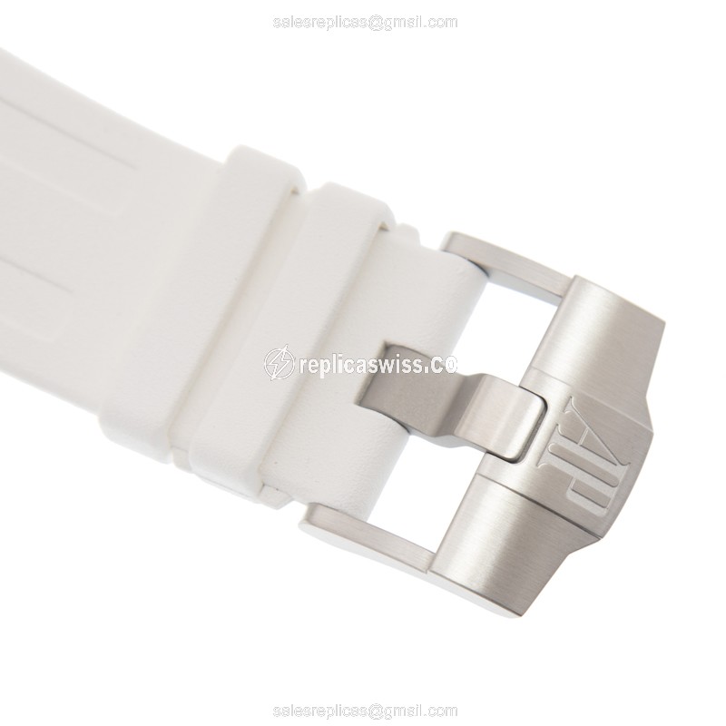 AP Royal Oak Offshore Replica - Automatic - Stainless Steel - White Dial - Rubber Strap - View 4
