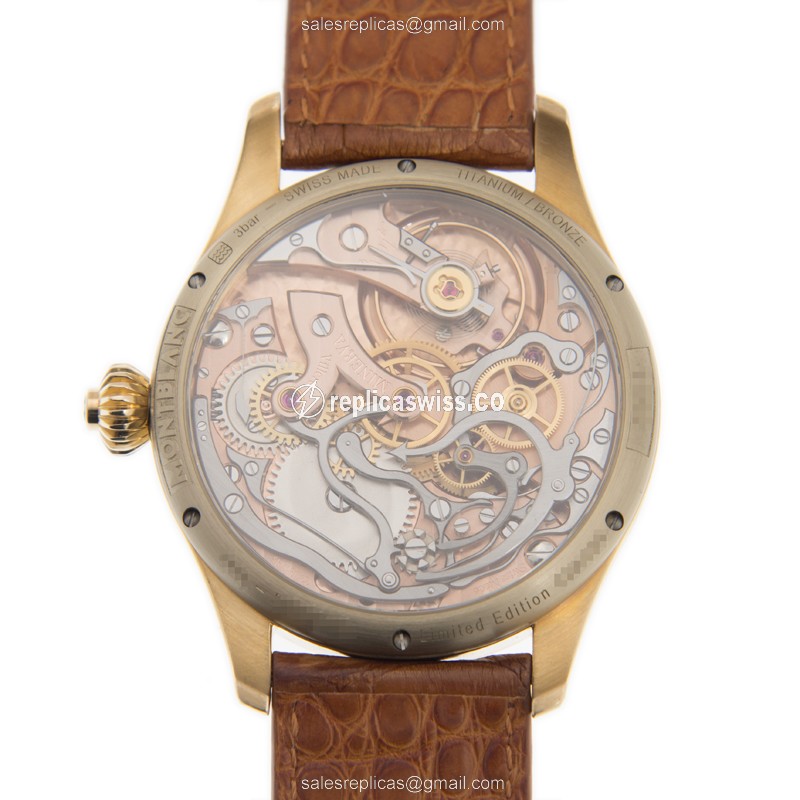Mont Blanc 1858 Bronze - Manual Wind - Brown Dial - Brown Buckle - Sapphire Crystal - View 3
