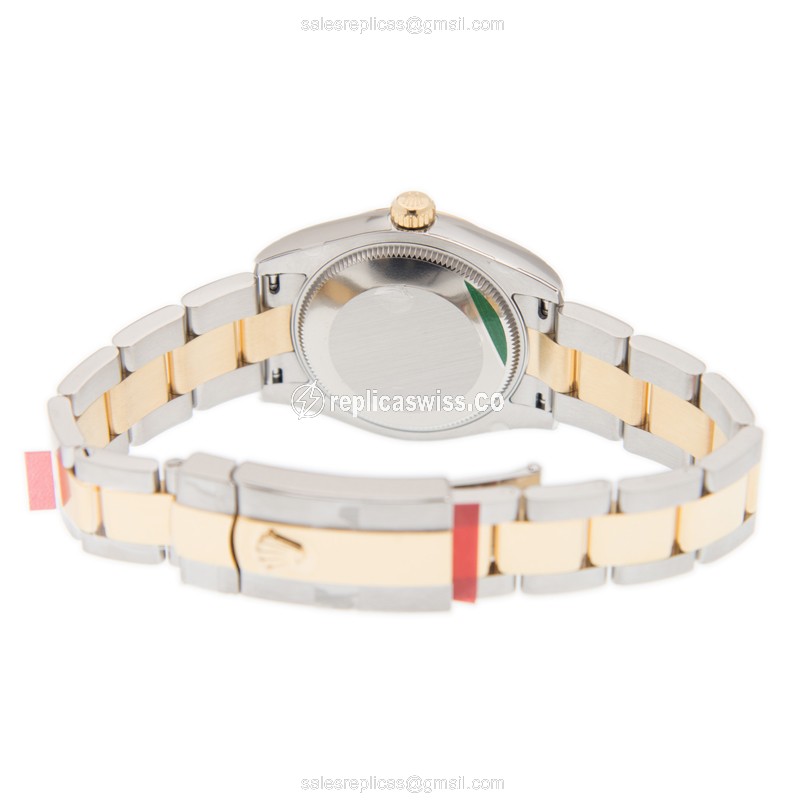 Rolex Lady Datejust Replica - Automatic - 18kt Gold & Steel - Gold Dial, Clasp - View 4