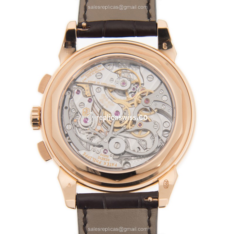 Patek Philippe 5270R-001 GRAND Complications - Manual Wind - 18kt Rose Gold - White Dial - Black Alligator Strap - View 3