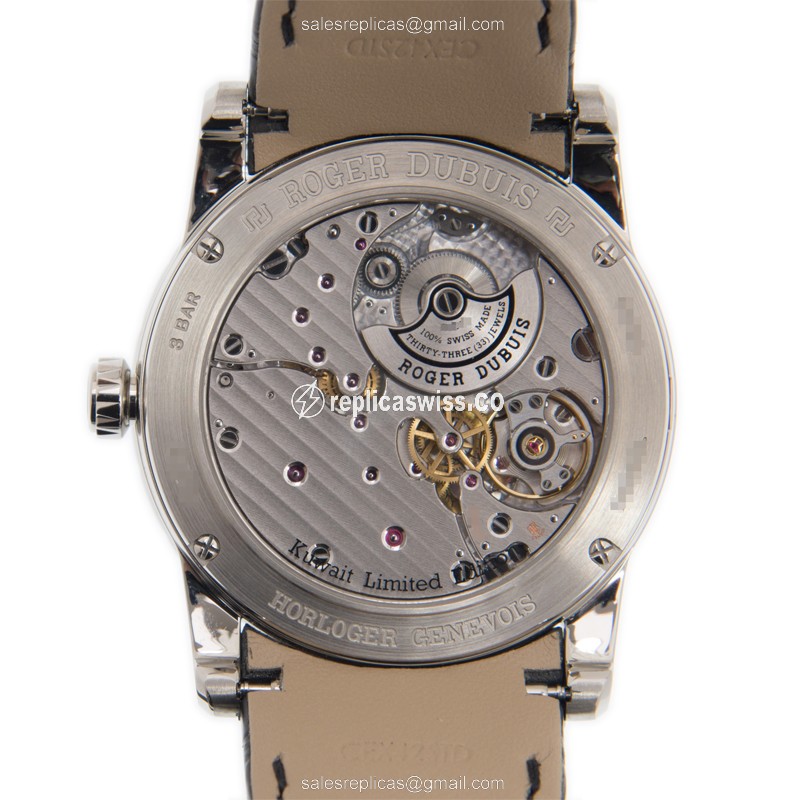 Roger Dubuis DBEX0518 EXCALIBUR Replica - Automatic - Green Dial - Stainless Steel - Black Alligator Strap - View 3
