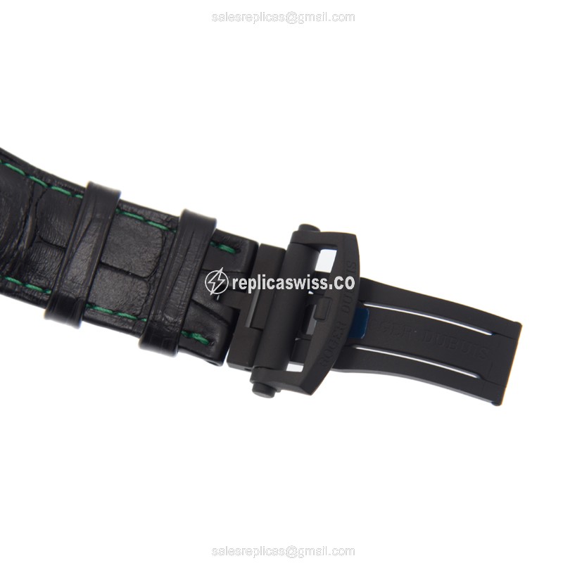Roger Dubuis DBEX0581 EXCALIBUR - Automatic - Stainless Steel - Skull Dial - Black Leather Strap - View 4