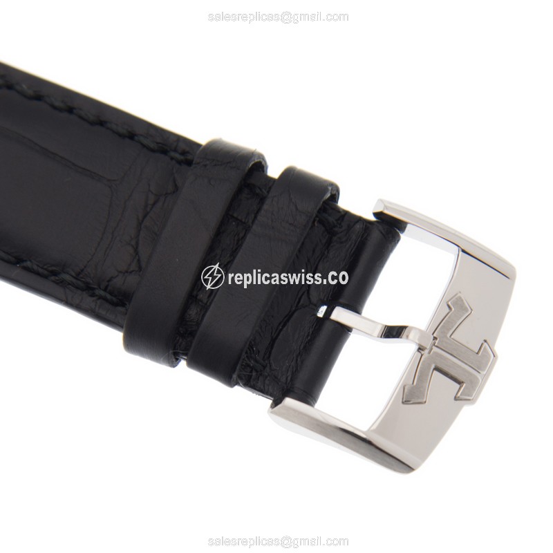 Jaeger-Lecoultre Q6056590 DUOMETRE - Manual - 950 Platinum Case - Silver Dial - Black Alligator Strap - View 4