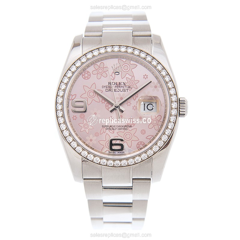 Rolex 116244PKFLO_O DATEJUST Automatic Stainless Steel & Diamonds - View 2
