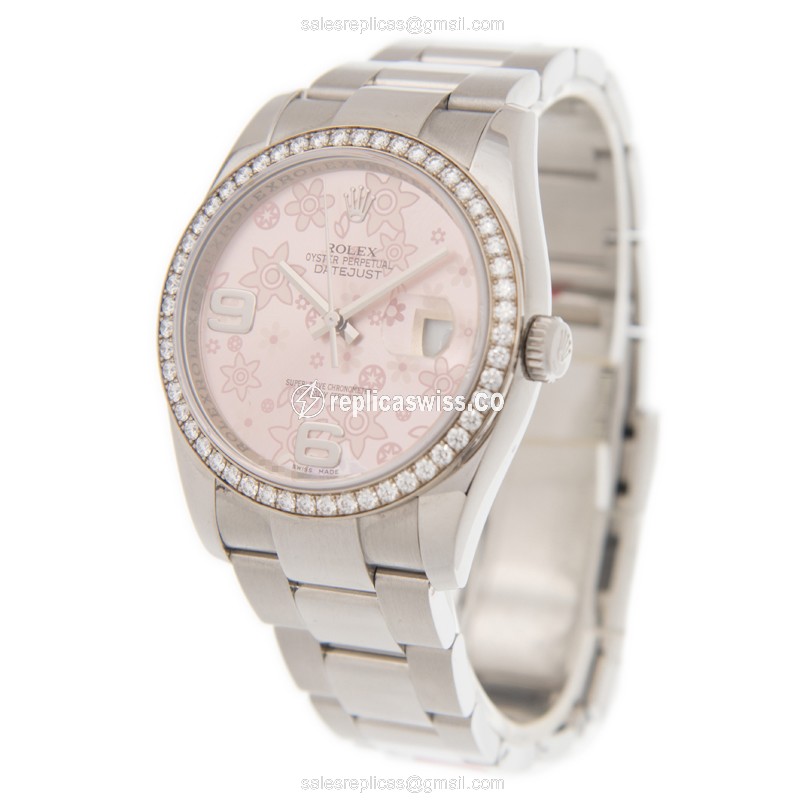 Rolex 116244PKFLO_O DATEJUST Automatic Stainless Steel & Diamonds - View 3