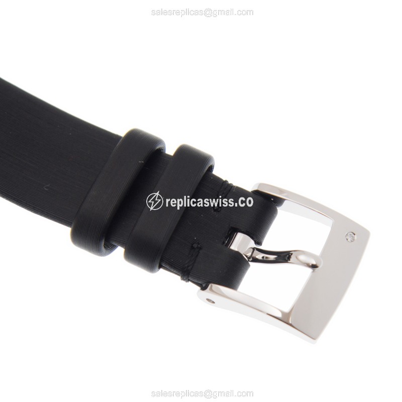 Piaget Limelight Quartz 18kt White Gold - Diamond Dial - Silver - Leather Strap - Buckle Clasp - View 4