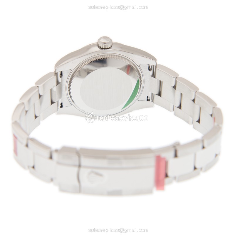 Rolex Lady Datejust Replica - Automatic - White Gold & Steel - Round Dial - Silver Steel Clasp - View 4