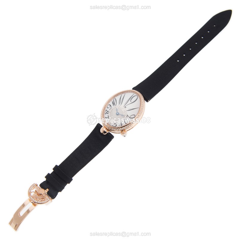 Breguet REINE DE NAPLES Replica - Automatic - 18kt Rose Gold - Diamonds - White Dial - View 2
