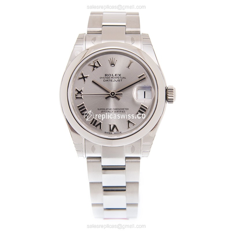 Rolex Lady Datejust Replica - Automatic - Stainless Steel - Silver Dial - Sapphire Crystal - View 2