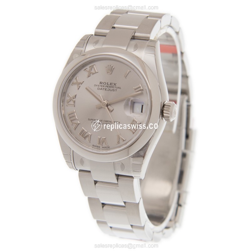 Rolex Lady Datejust Replica - Automatic - Stainless Steel - Silver Dial - Sapphire Crystal - View 3