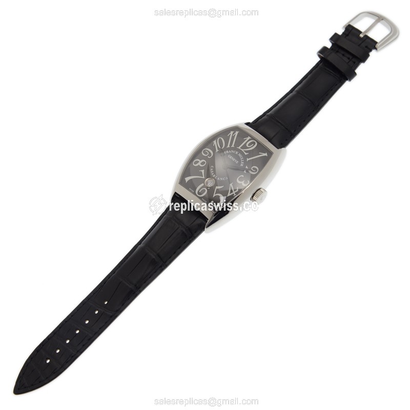 Franck Muller 8880 Casablanca Automatic Steel - Black Dial - Black Alligator Buckle - View 2