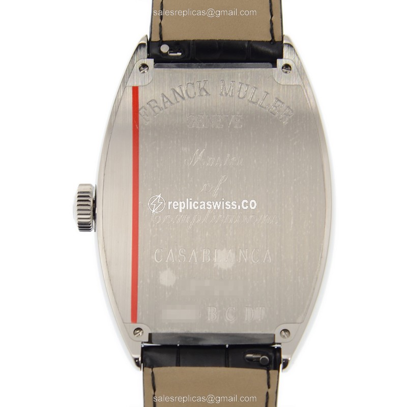 Franck Muller 8880 Casablanca Automatic Steel - Black Dial - Black Alligator Buckle - View 3