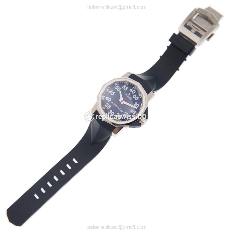 Corum ADMIRALS CUP Replica - Automatic - Steel - Blue Dial - Blue Rubber Strap - View 2