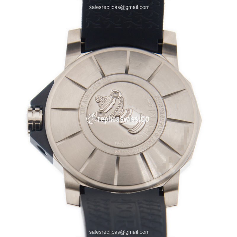 Corum ADMIRALS CUP Replica - Automatic - Steel - Blue Dial - Blue Rubber Strap - View 3