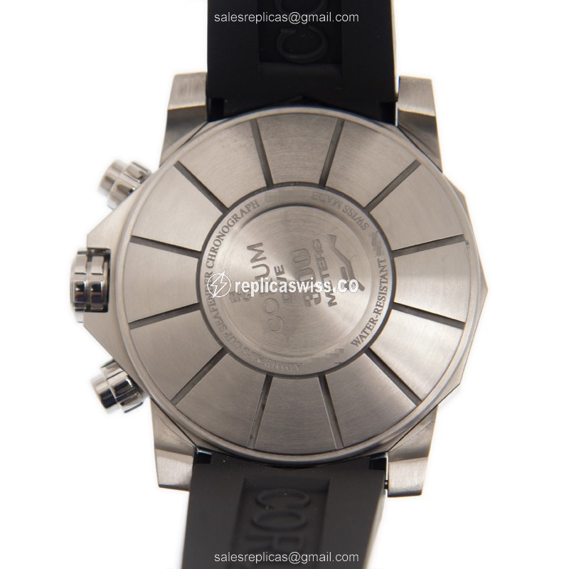 Corum ADMIRALS CUP Replica - Automatic - Steel - Black Dial - Black Rubber Strap - Buckle Clasp - View 3
