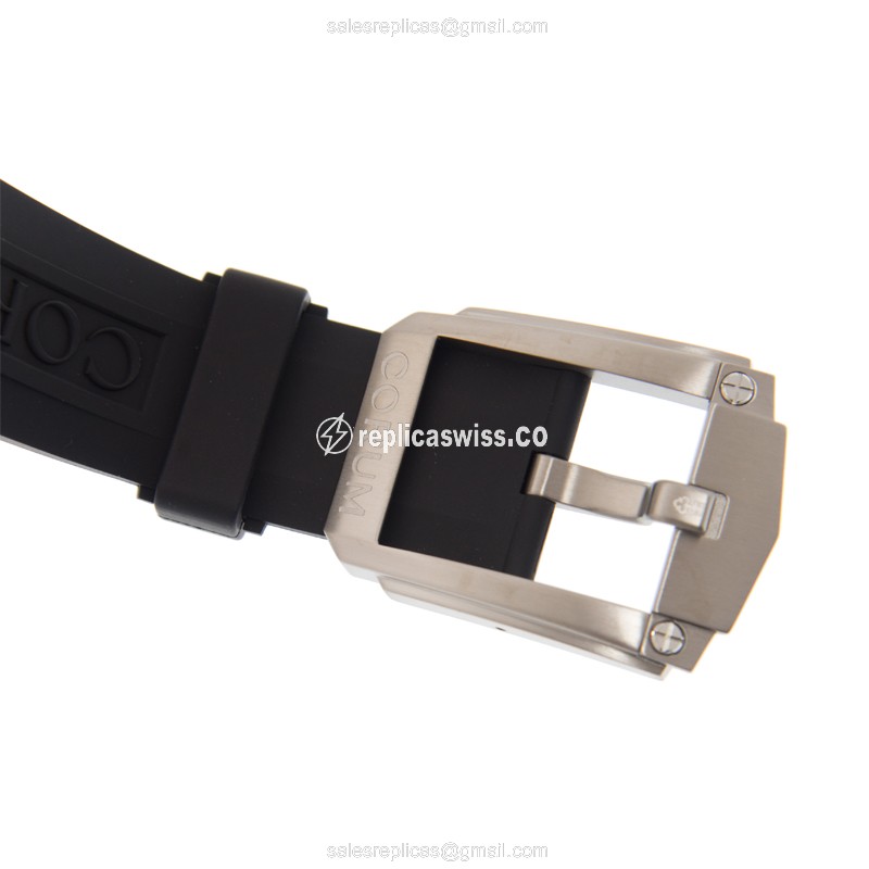 Corum ADMIRALS CUP Replica - Automatic - Steel - Black Dial - Black Rubber Strap - Buckle Clasp - View 4