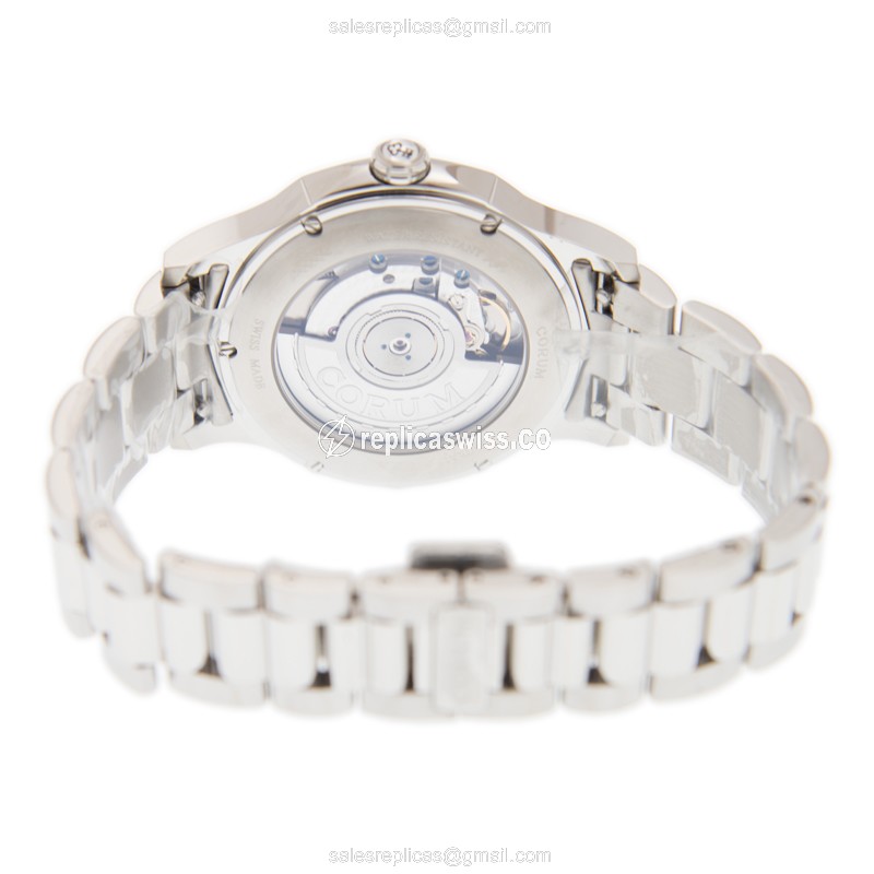 Corum Bubble Automatic - Stainless Steel - White Dial - Silver Clasp - View 4