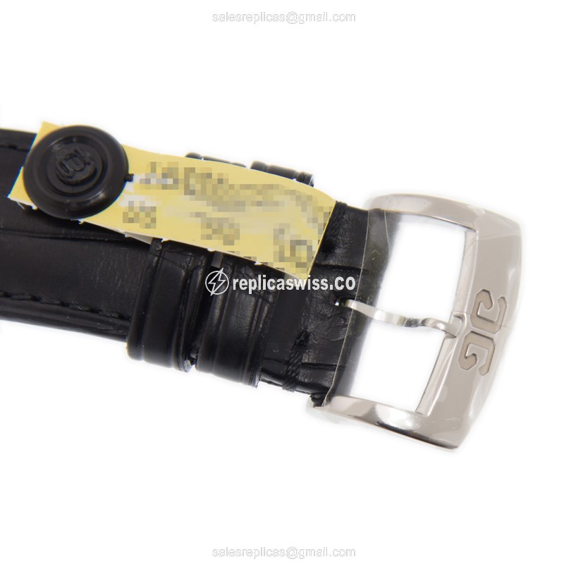 Glashutte PANO Replica - Automatic - Steel - White Dial - Black Alligator Buckle - View 4