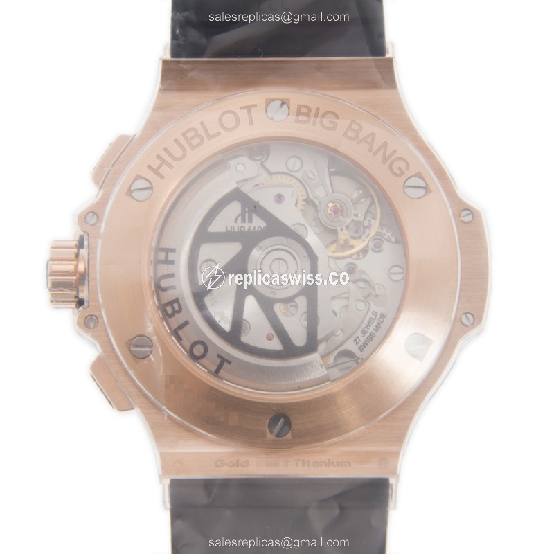 Hublot BIG BANG 301.PX.130.RX - Auto 18kt Rose Gold Case - Black Dial - Black Rubber Strap - View 3