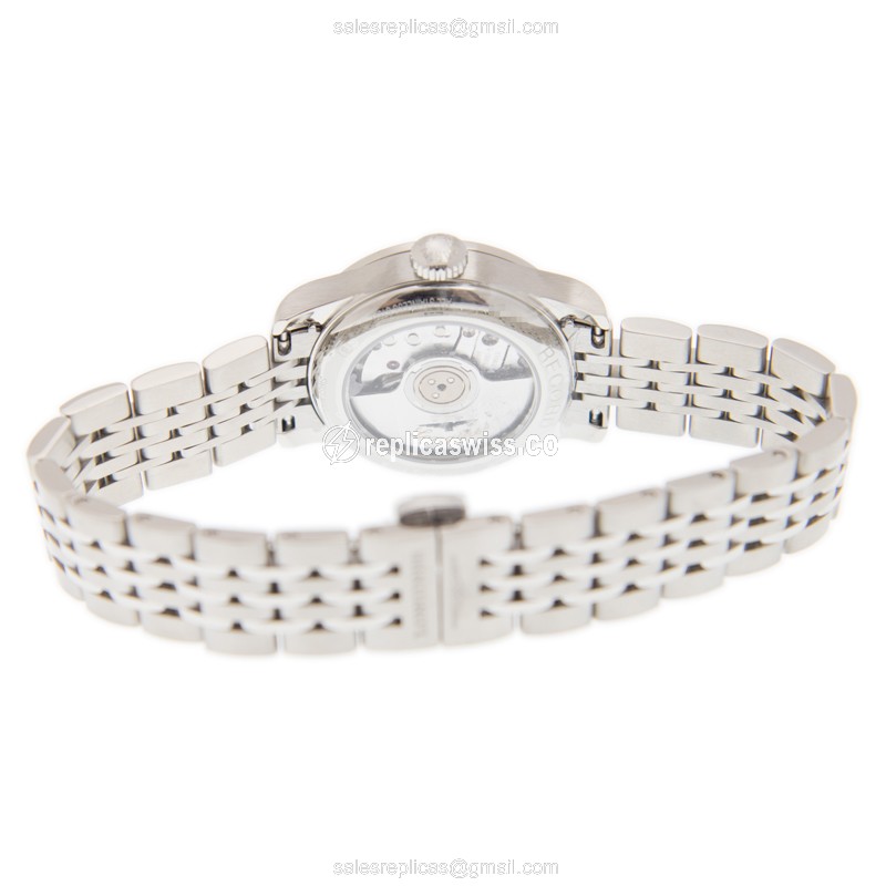 Longines Record Replica - Automatic | Steel Case | White Dial | Silver Clasp - View 4