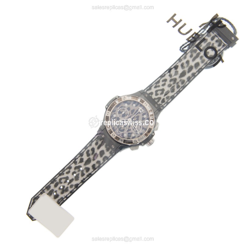 Hublot Big Bang Replica - Automatic - Steel Case - White Dial - White Cowhide Strap - View 2
