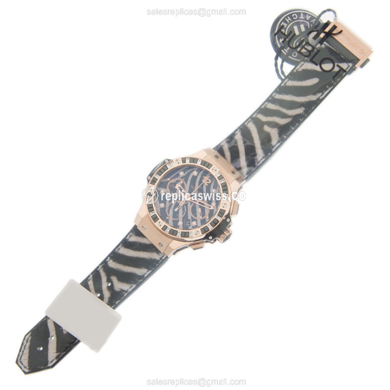 Hublot BIG BANG 341.PX.7518.VR.1975 - Automatic 18kt Rose Gold - White Dial & White Cowhide Strap - View 2