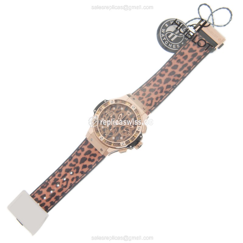 Hublot BIG BANG 341.PX.7610.NR.1976 - Automatic 18kt Rose Gold - Brown Dial & Leather Strap - View 2