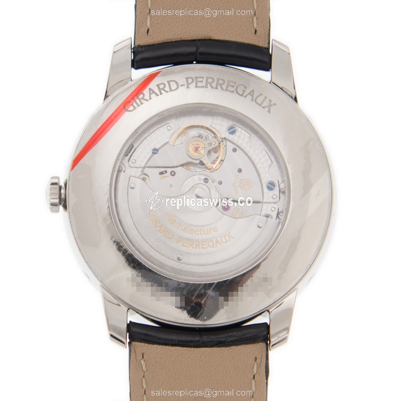 Girard Perregaux 1966 Replica - Automatic - White Dial - Diamonds - Stainless Steel Case - Black Alligator Strap - View 3