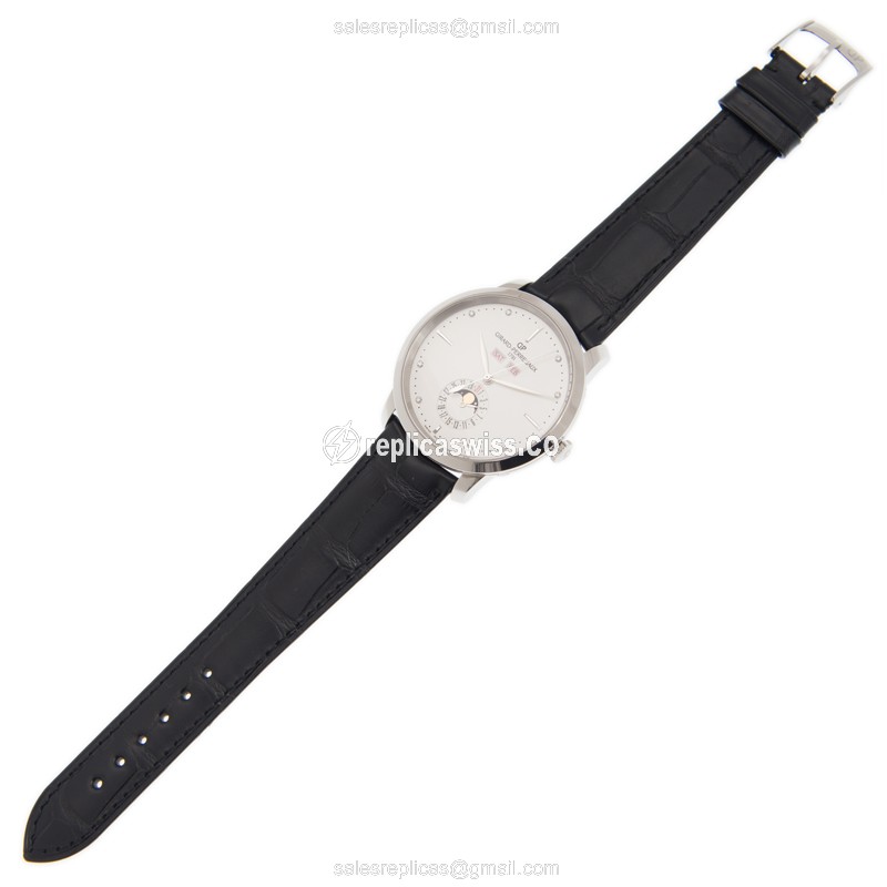 Girard Perregaux 1966 Replica - Automatic - Stainless Steel - White Dial - Black Alligator Buckle - View 2