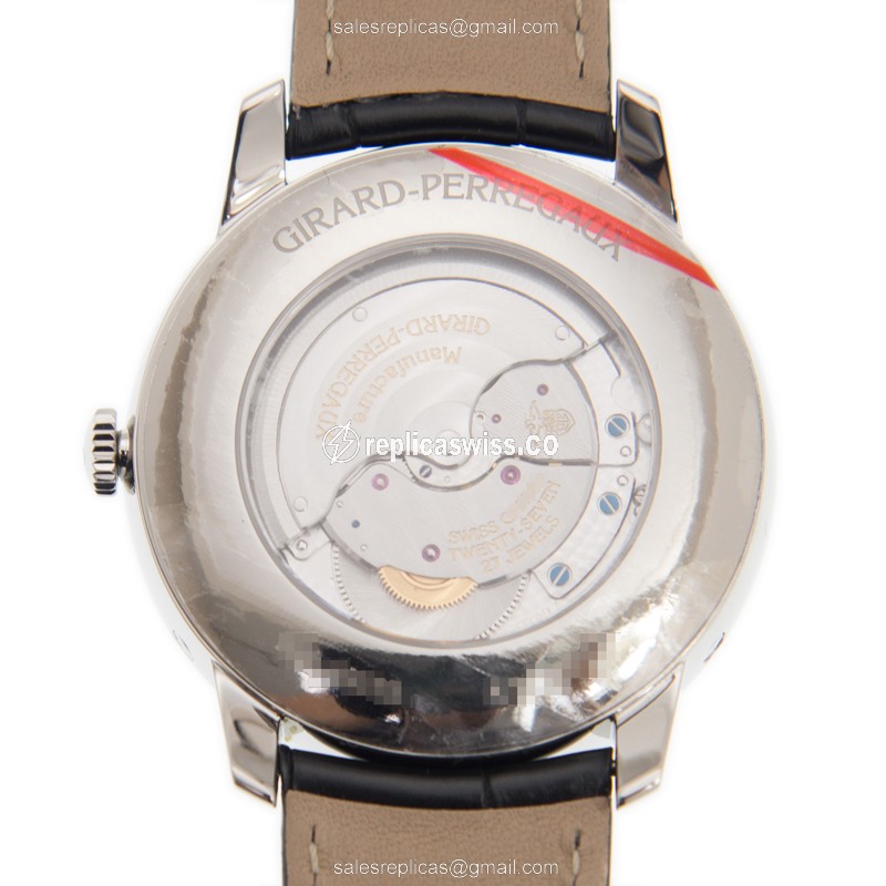 Girard Perregaux 1966 Replica - Automatic - Stainless Steel - White Dial - Black Alligator Buckle - View 3