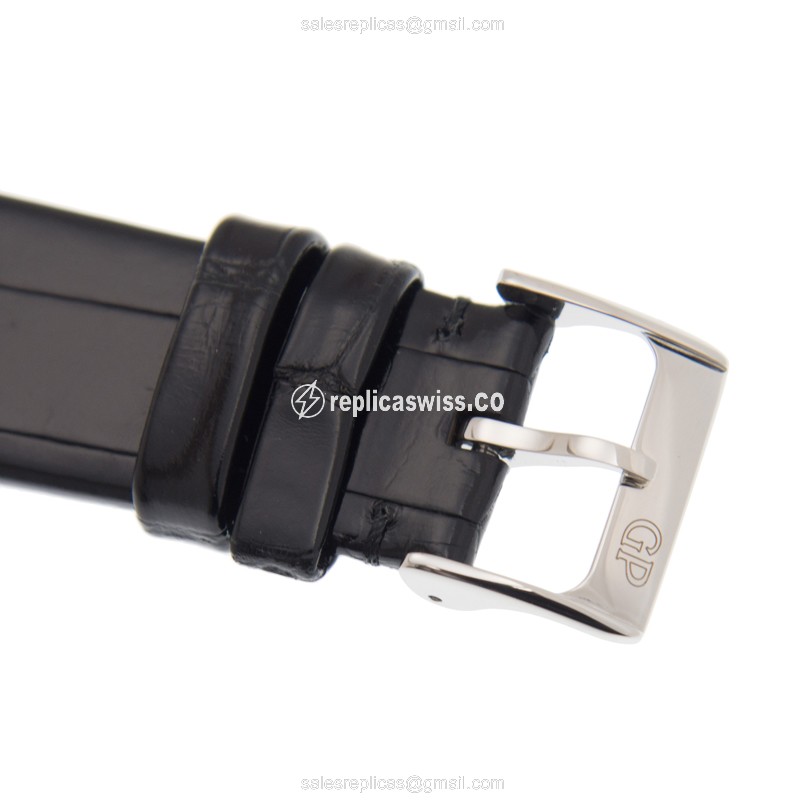 Girard Perregaux 1966 Replica - Automatic - Diamond Case - Silver Dial - Black Alligator Strap - View 4