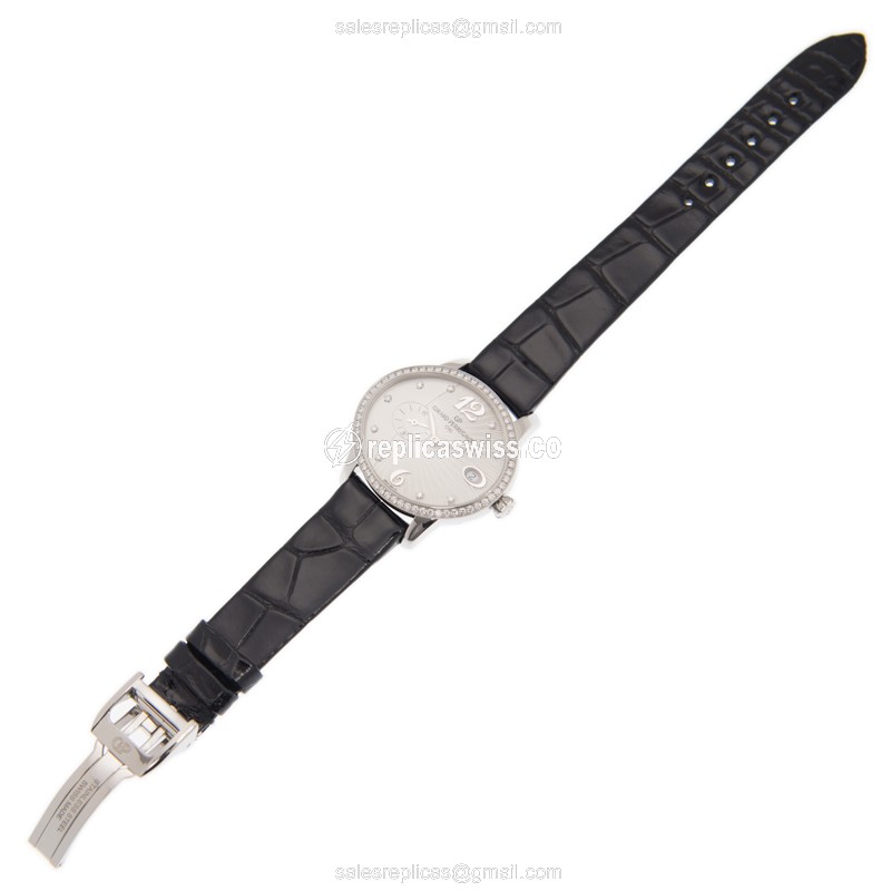 Girard Perregaux 80484D11A161-BK6B CATS EYE Replica - Automatic - Silver Dial - Diamond Case - Black Alligator Strap - View 2