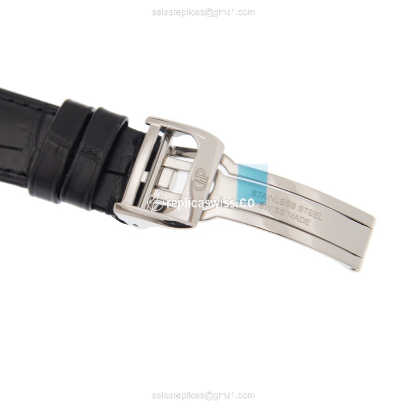 Girard Perregaux 49557-11-132-BB6C 96 Auto Stainless Steel - White Dial Black Alligator Clasp - View 4