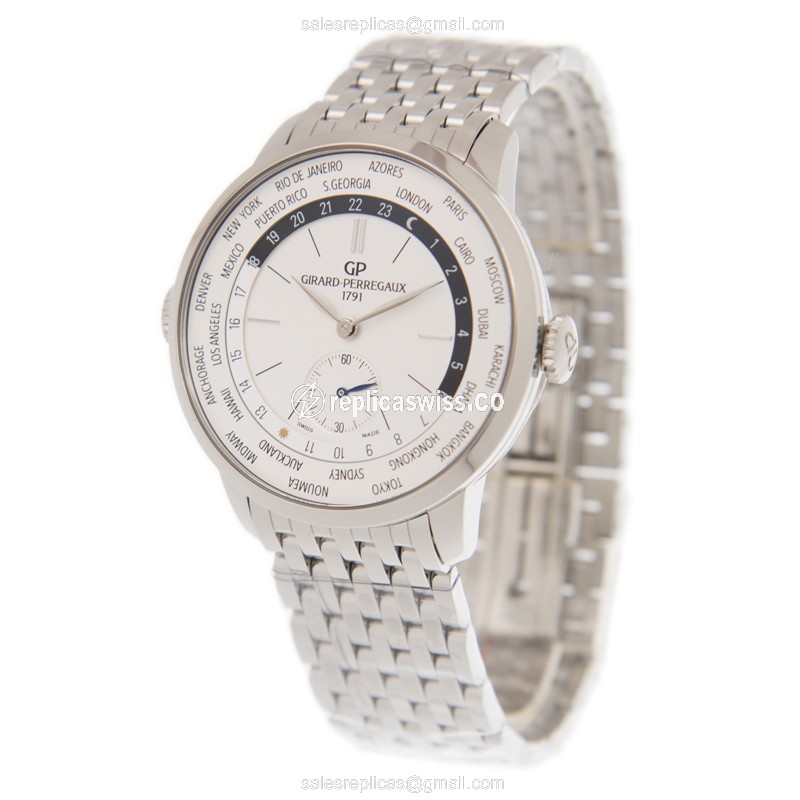 Girard Perregaux 49557-11-132-11A Replica - Automatic - Stainless Steel - Silver Dial - View 3