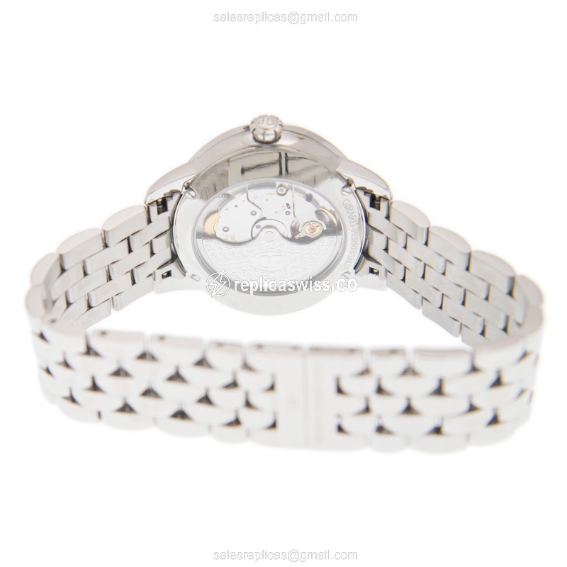 Girard Perregaux 80484D11A161 CATS EYE - Auto - White Dial - Diamond Case - Silver Steel Strap - View 4