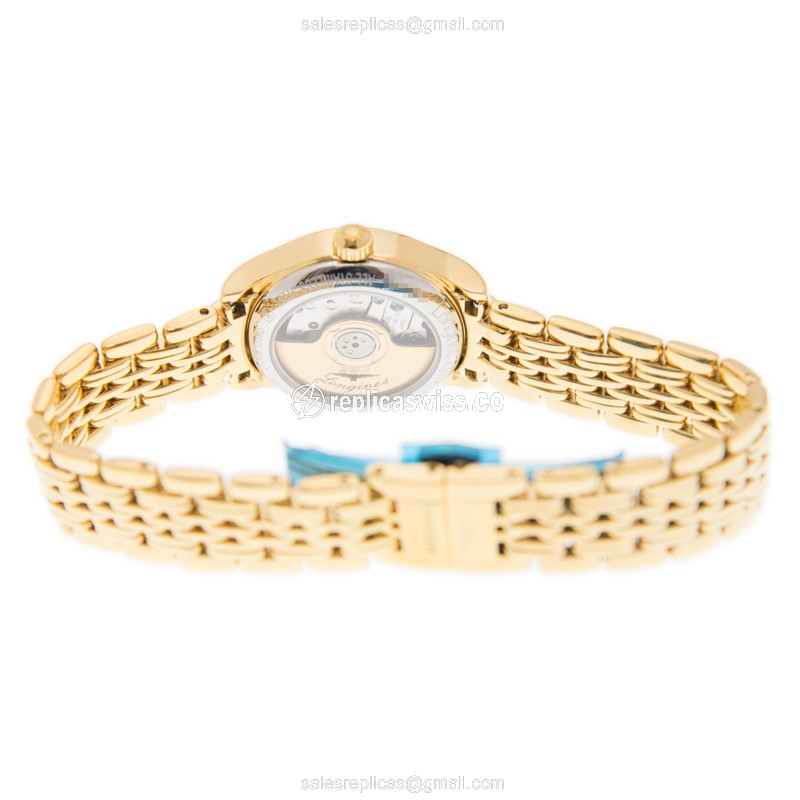 Longines Lyre Replica - Automatic - 18kt Gold Case - Gold Dial - Gold Clasp - View 4