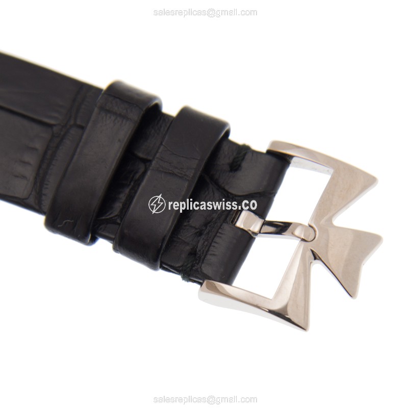Vacheron Constantin 33222/000G-9706 Replica - Manual Wind - 18kt Gold - Black Dial - Alligator Black Buckle - View 4