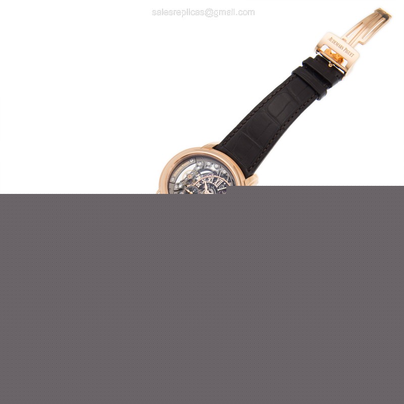Audemars Piguet 15352OR.OO.D093CR.01 Replica - Automatic - 18kt Rose Gold - Silver Dial - Brown Alligator Strap - View 2