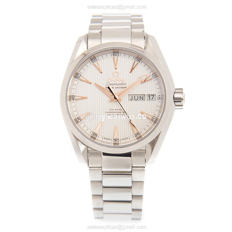 Omega Seamaster Replica - Automatic - Stainless Steel - White Dial - Silver Clasp - View 2