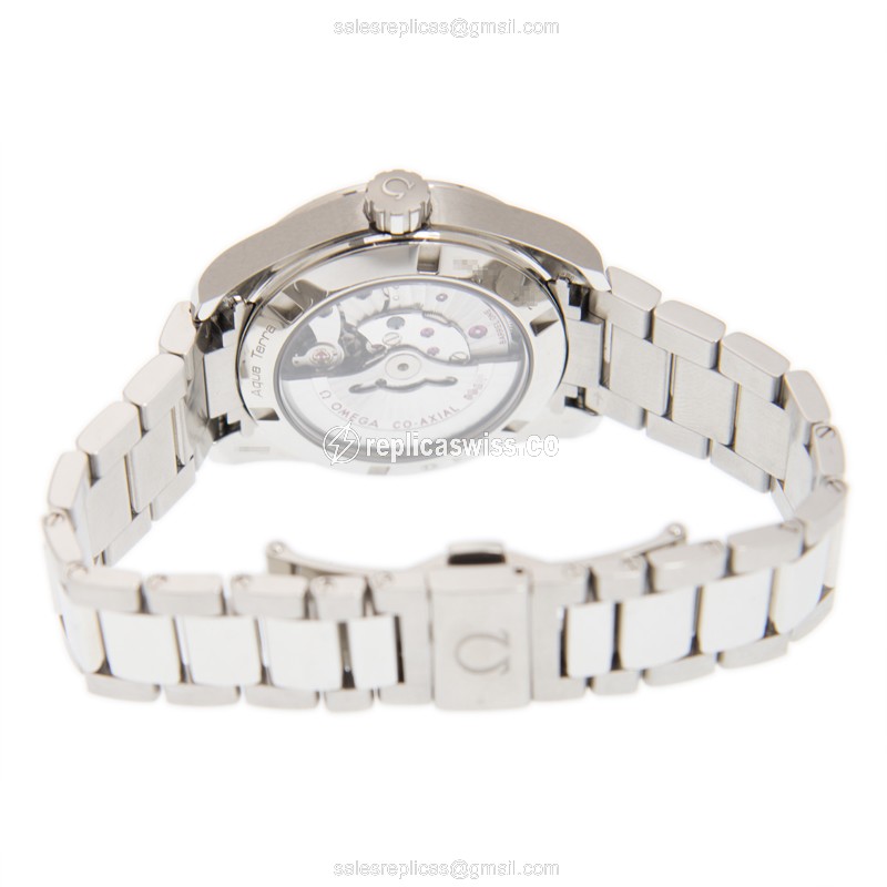 Omega Seamaster Replica - Automatic - Stainless Steel - White Dial - Silver Clasp - View 4