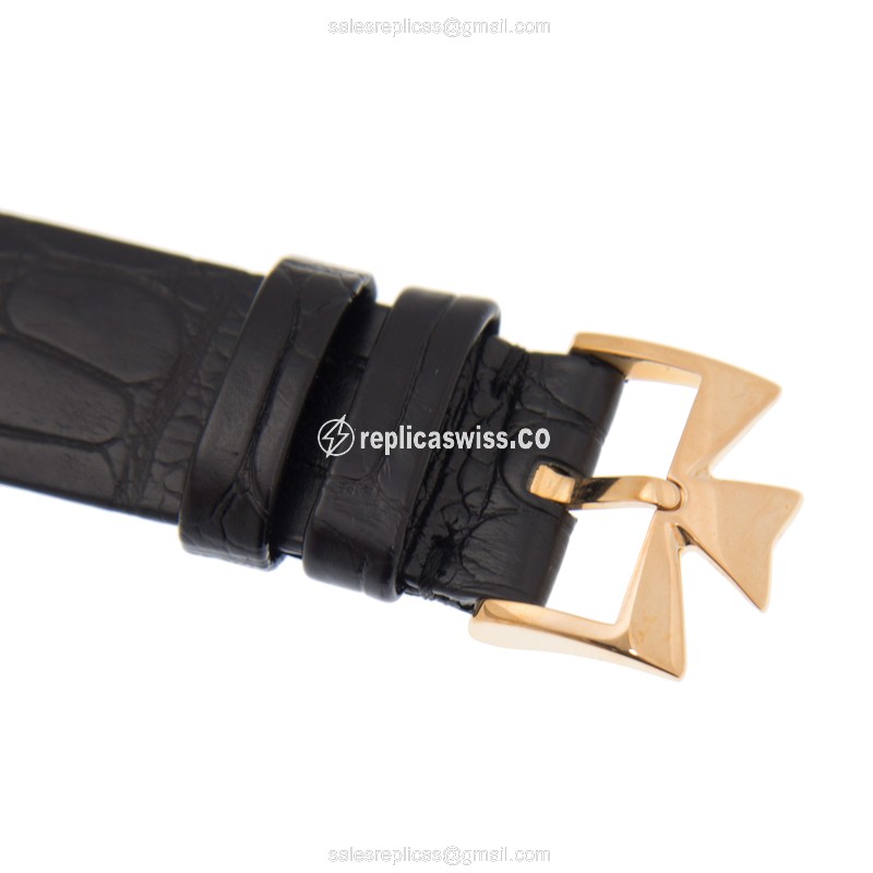 Vacheron Constantin 33222/000R-9548 Replica - Manual Wind - 18kt Rose Gold - Black Dial - Buckle Clasp - View 3