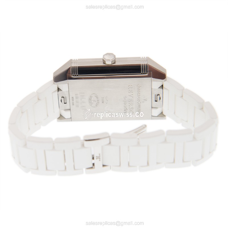 Jaeger-Lecoultre Q7068720 Replica - Quartz - Steel Case - White Dial - Leather Strap - View 4