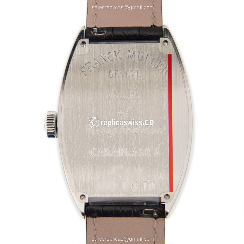 Franck Muller 8880B-White Casablanca - Automatic - Steel Case - White Dial - Black Alligator Strap - View 3